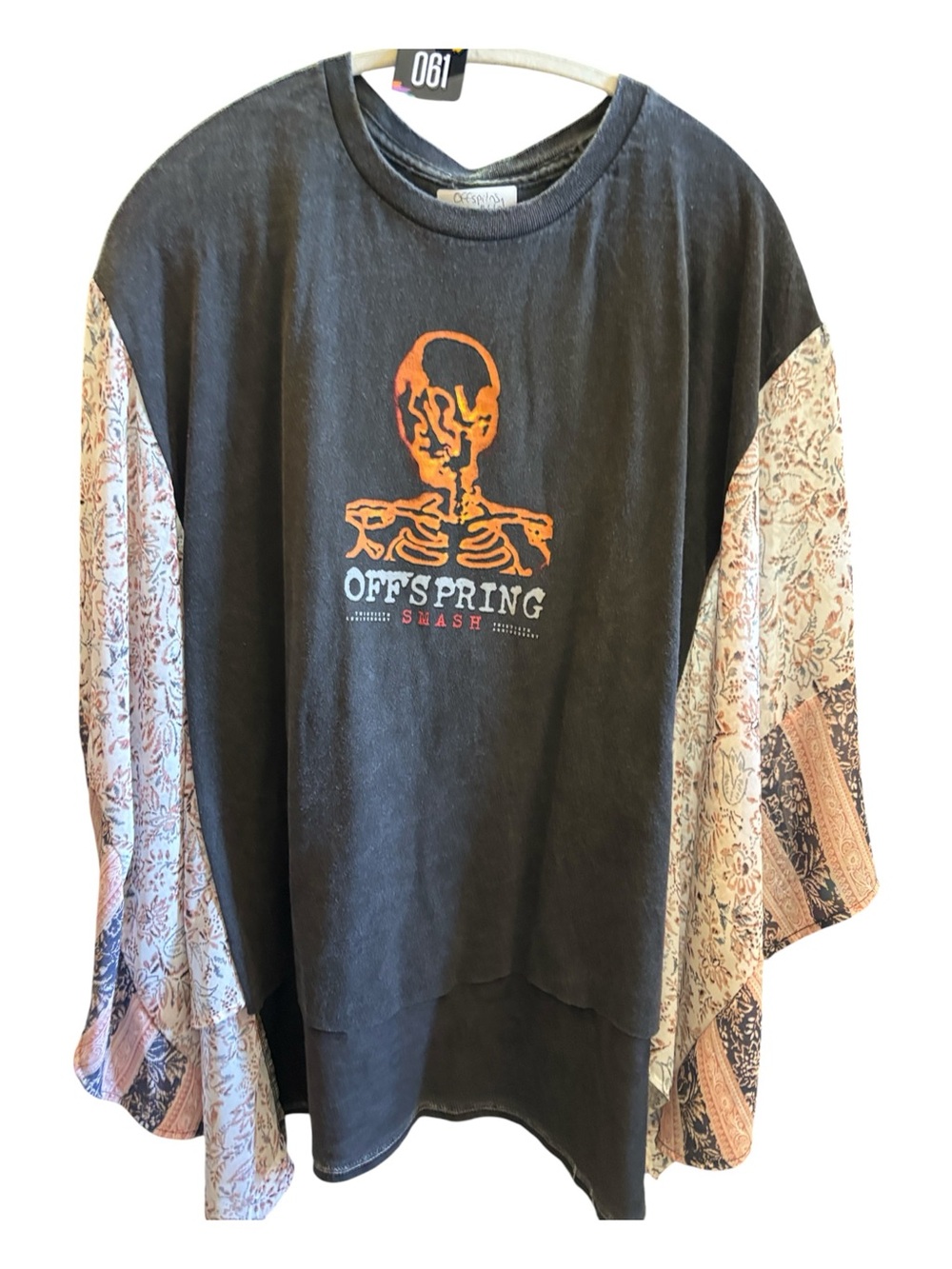 61. Offspring Orange Skeleton Graphic Rocktop